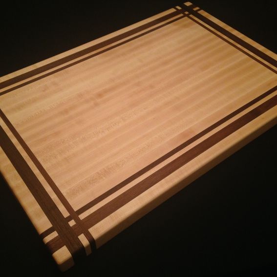 Custom Large Rock Maple And Black Walnut Cutting Board by Magnolia