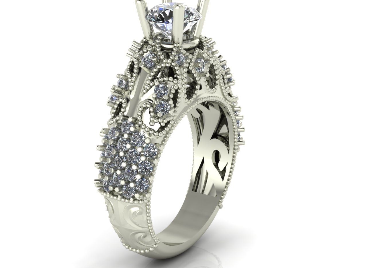 custom art deco engagement rings