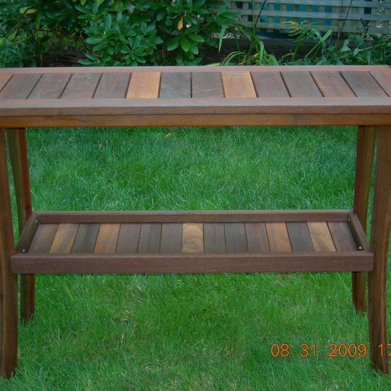 Hand Crafted Outdoor Serving Table by Papa's