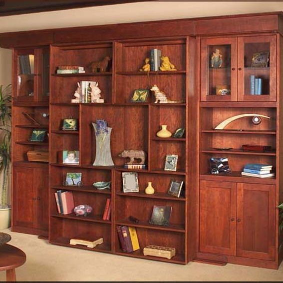 Custom Library Wall Bed by Hardwood Artisans