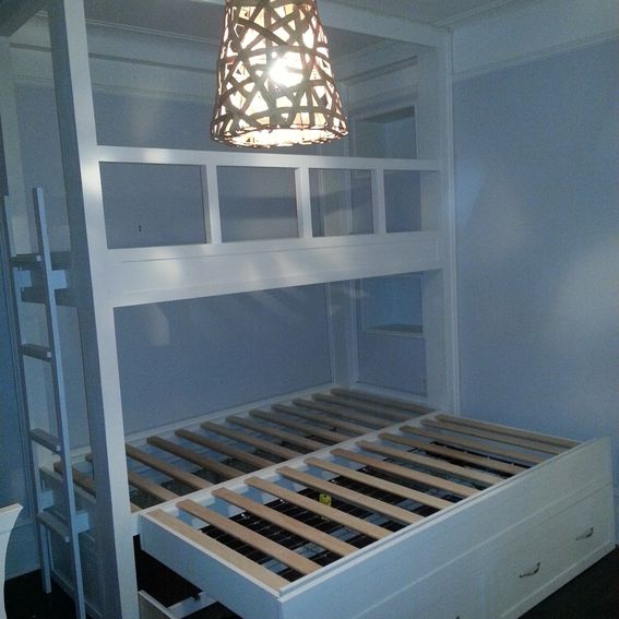 Handmade Twin Over Twin BuiltIn Bunk Beds With PopUp Trundle by AJC