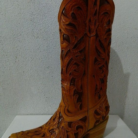 Custom Hand Tooled Cowboy Boot Made To Order Any Style From Gallery Or Send Picture. by Custom