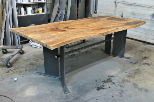 Custom Made Bookmatched Live Edge Sycamore Dining Table