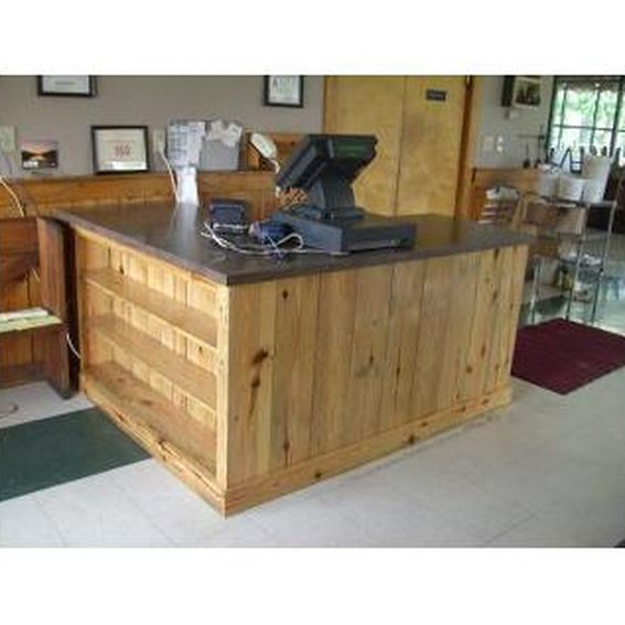 Hand Made Restaurant Cashier Stand And Display Shelves by Batten