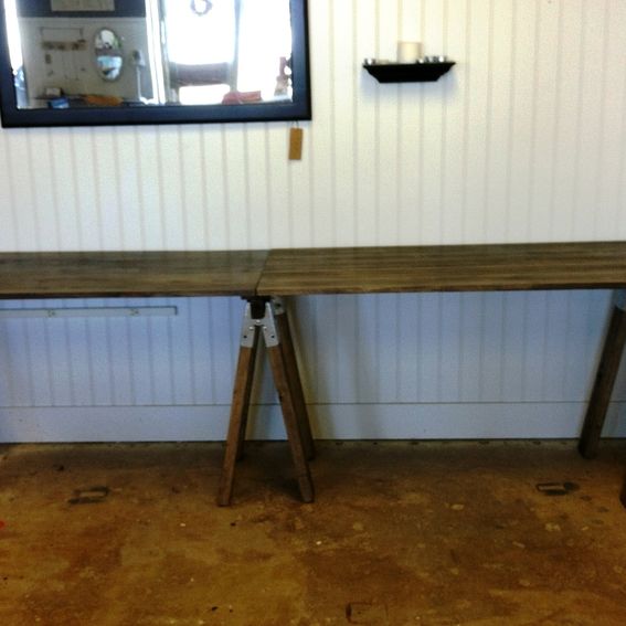 Handmade Sawhorse Desk by Sb Designs