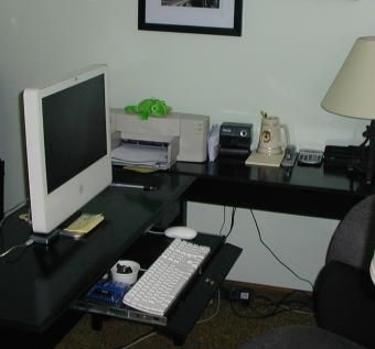 Custom Made Ebony Computer Work Station