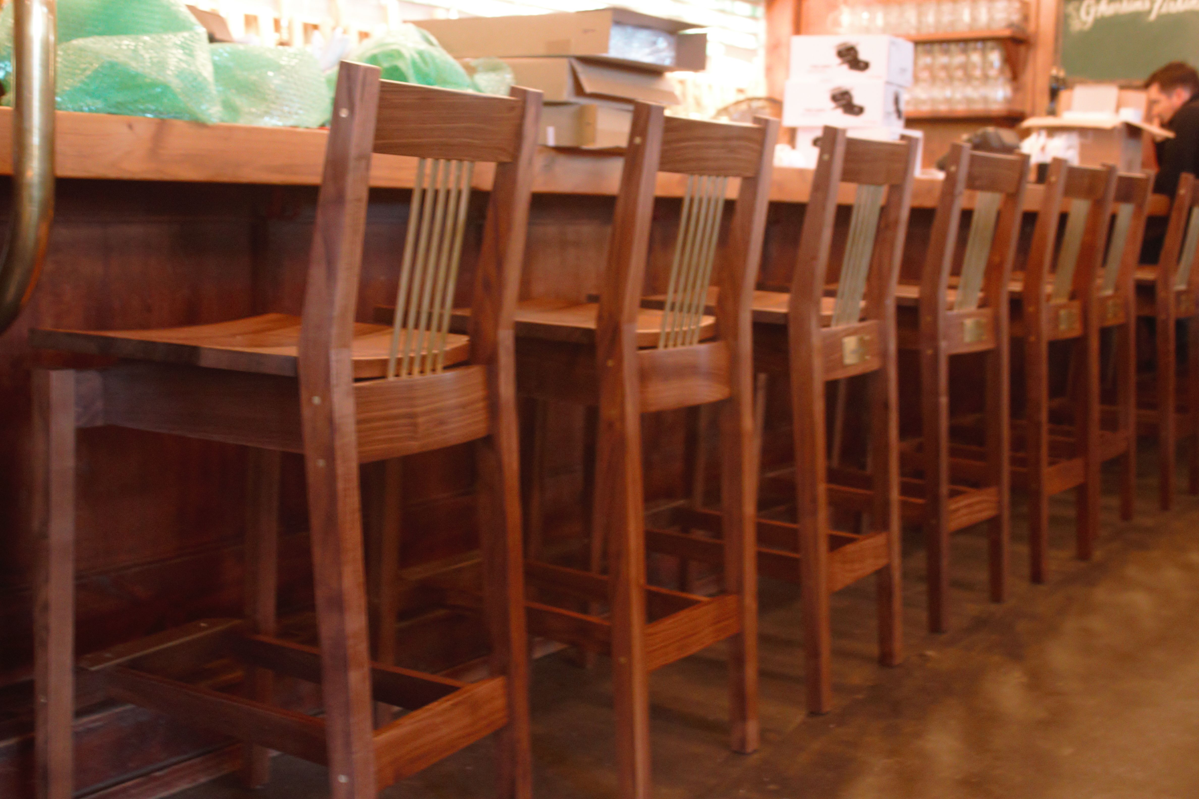 walnut kitchen bar stools