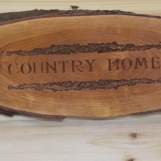 Hand Made Rustic Country Home Wood Carving Wall Sign. by