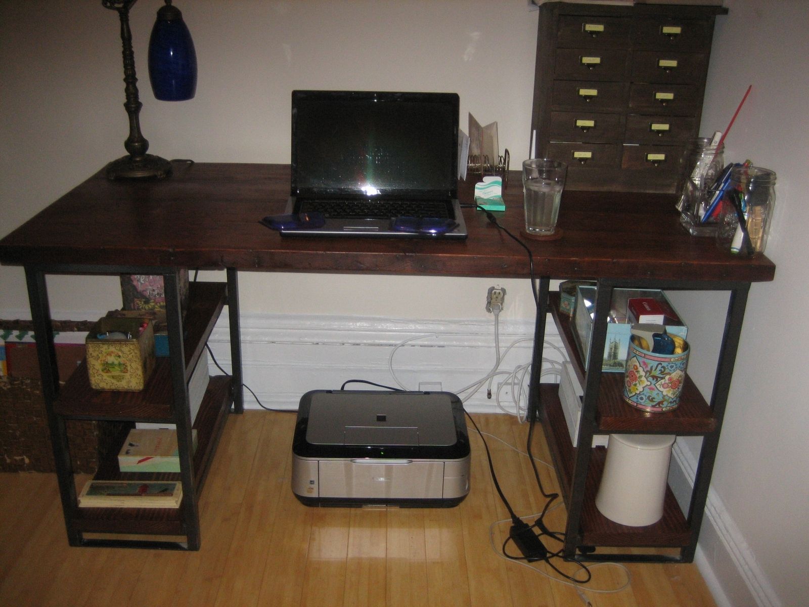 Custom Metal And Wood Office Desk by Homestead Furniture Company