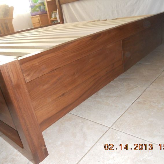 Custom King Size Bed Frame With Storage by WoodCreations by Clarissa