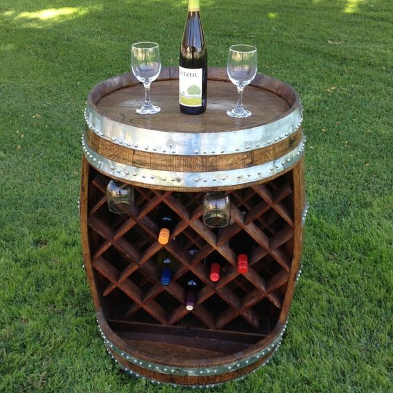 Hand Crafted Wine Barrel Wine Rack by Wyld at Heart Customs