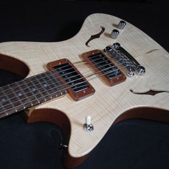 Hand Made Semi Hollow Electric Guitar by Burch Guitars/ Burch Studios