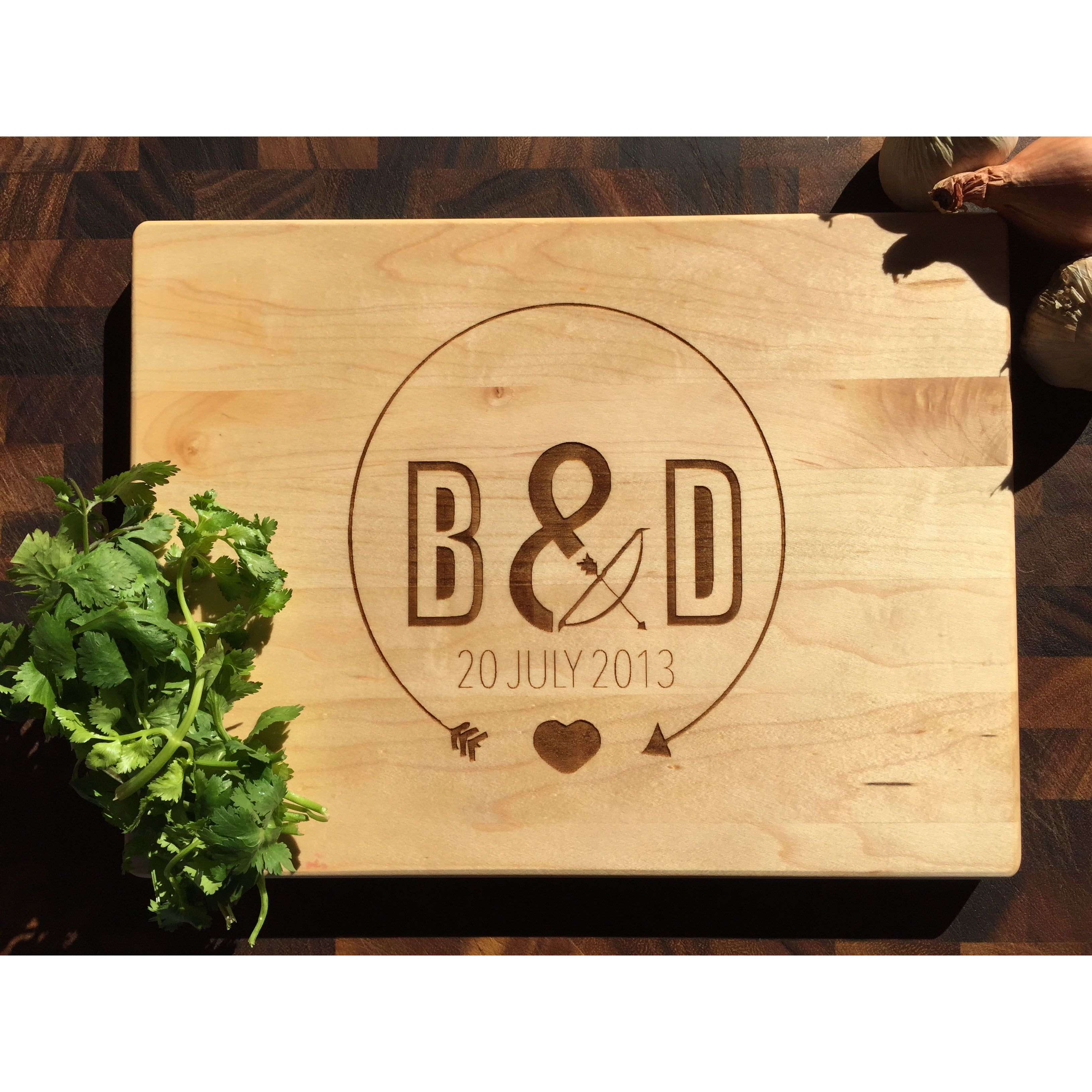 Buy a Hand Crafted Custom Maple Cutting Board Personalized Engraving