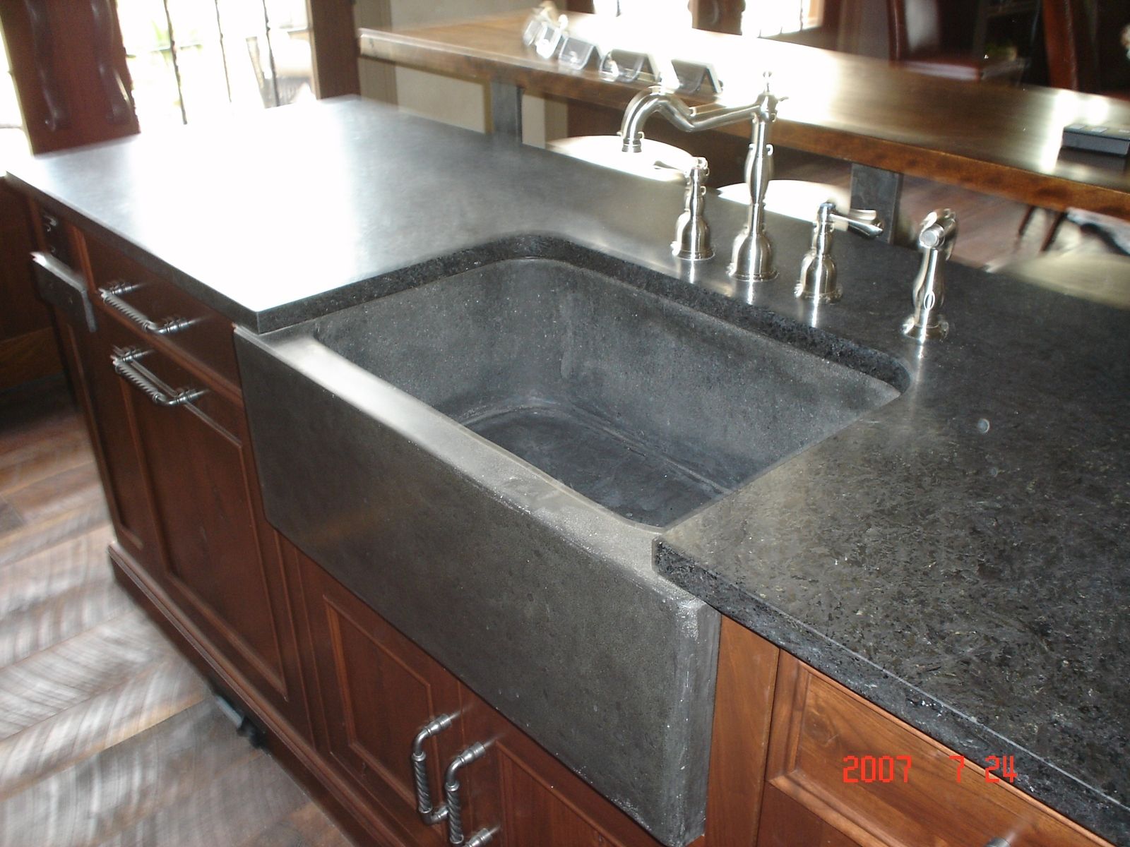 custom farm sink kitchen