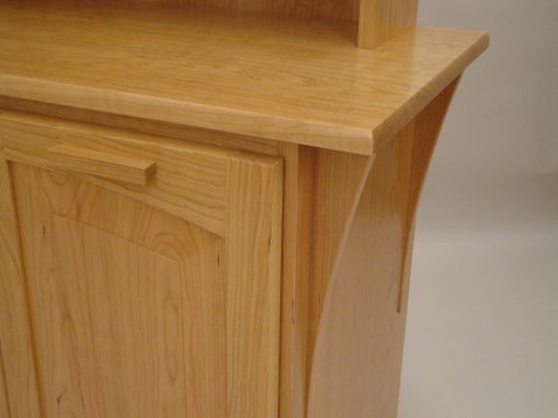 Custom Made Solid Cherry Recycling Cabinet