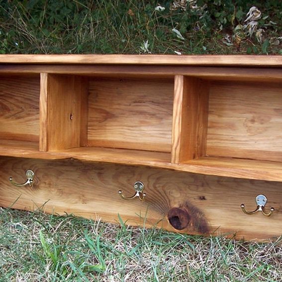 Buy a Custom Made Coat Rack Cubby Shelf For Entryway Made From