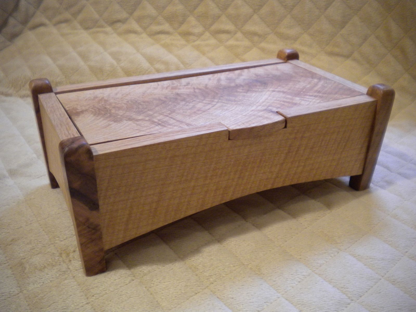 Hand Crafted Slant Leg Jewelry Box by Oregon Hill Woodworks