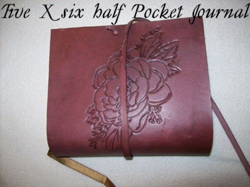 Custom Made Custom Leather Journal With Rose Design