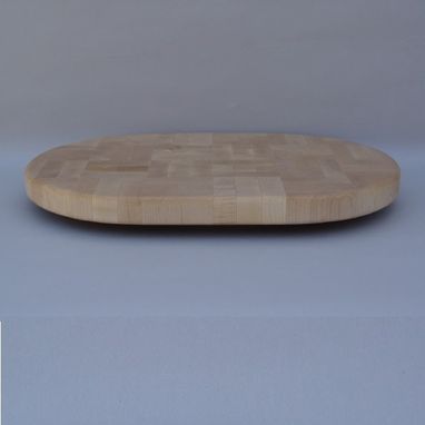 Custom Made Oval Maple End Grain Cutting Board