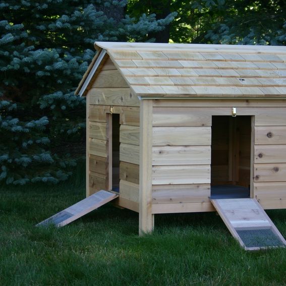 Hand Crafted Cedar Duck Hutch / Chicken Coop by Lyons Woodworking, LLC