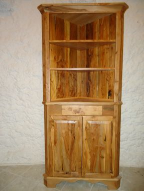 Custom Made Apple Wood Corner Cabinet