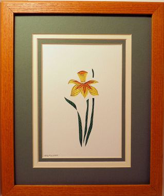 Custom Made Flowers - Jack In The Pulpit Quilled Framed Wall Art New Hampshire Garden Flowers