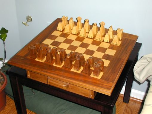 Custom Made Chess Set And Board