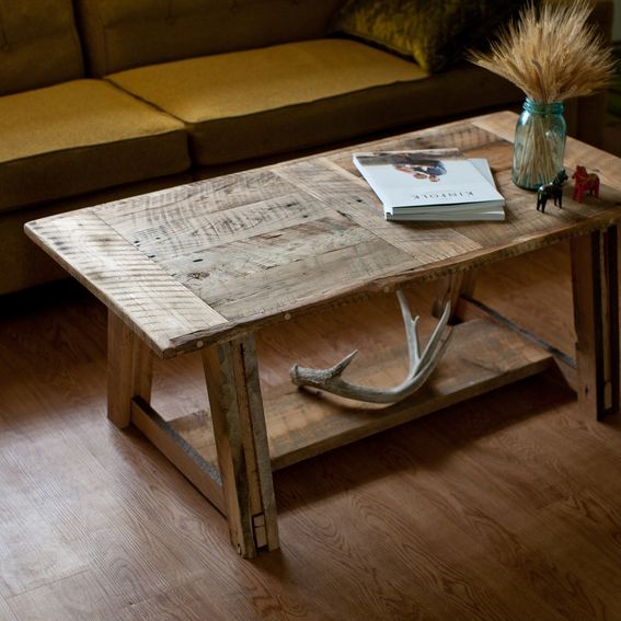 Custom Reclaimed Barn Wood Coffee Table by PineStock