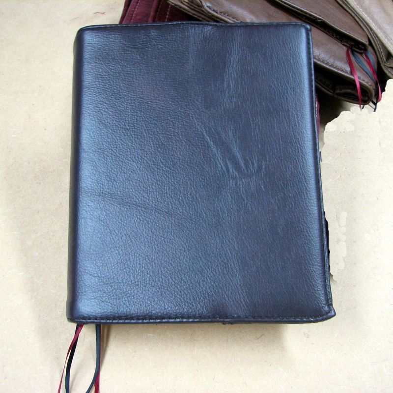 Hand Crafted Leather Book Cover by Heytens Wood Design, Inc.