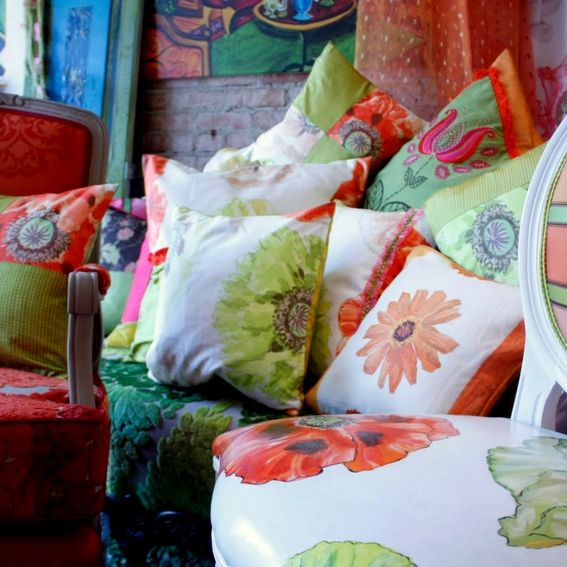 Hand Crafted Custom Made Cushions With Feather Inserts And Coordinating