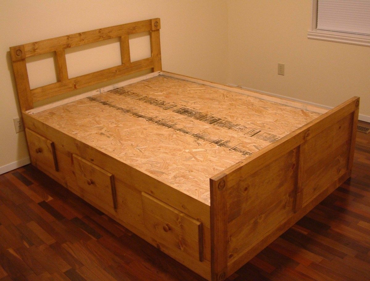 Custom Full Size And Queen Size Platform/Captain's Bed by 