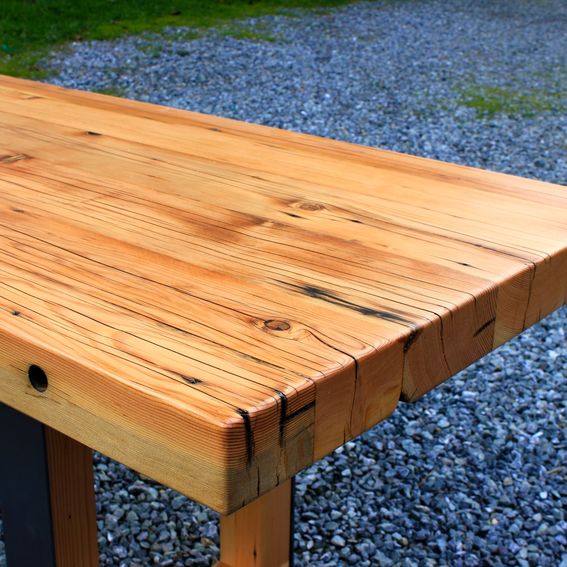 Custom Mondo Douglas Fir Dining Table by Smithson Fine Furniture