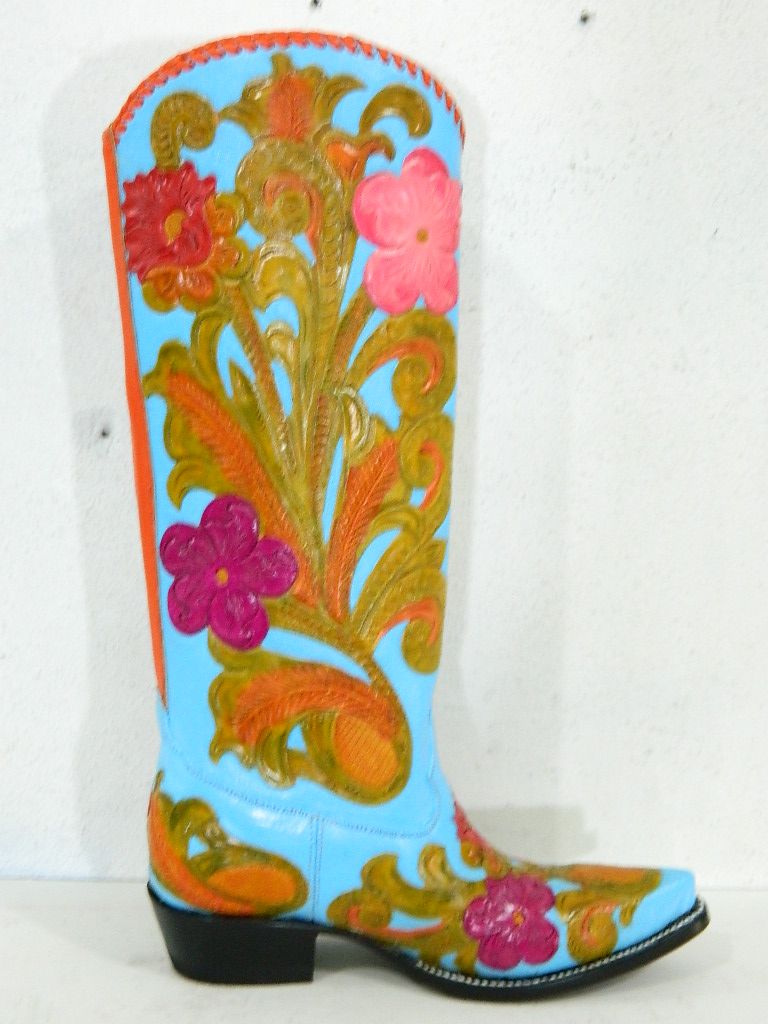 tooled western boots