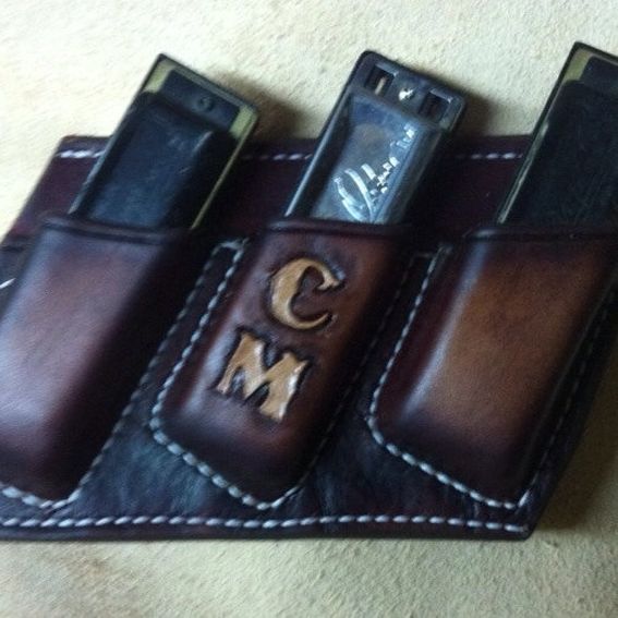 Hand Made Custom Harmonica Belt Case by Nay's Custom Leather