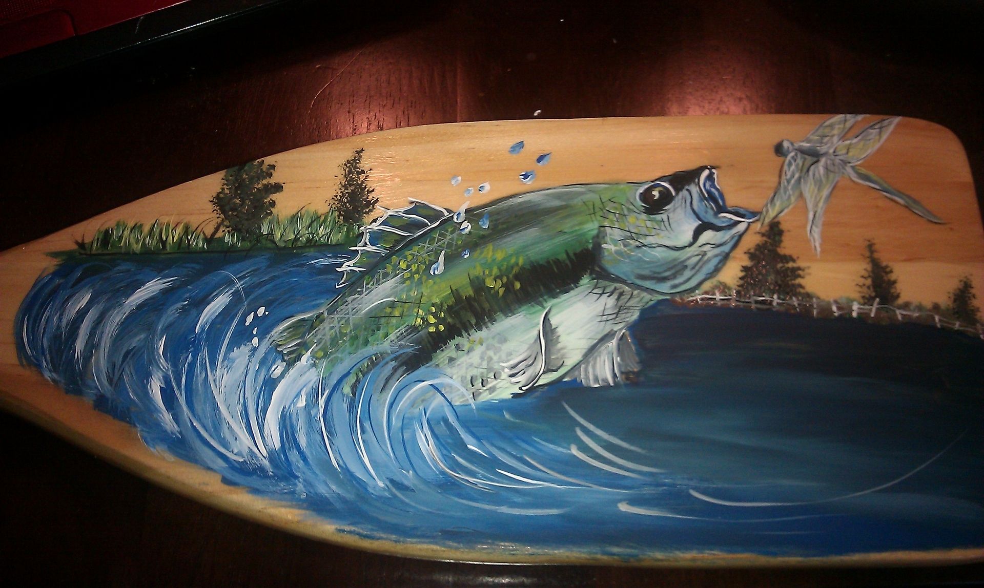 Handmade Handpainted Boat Oar by Custom Craft Shed