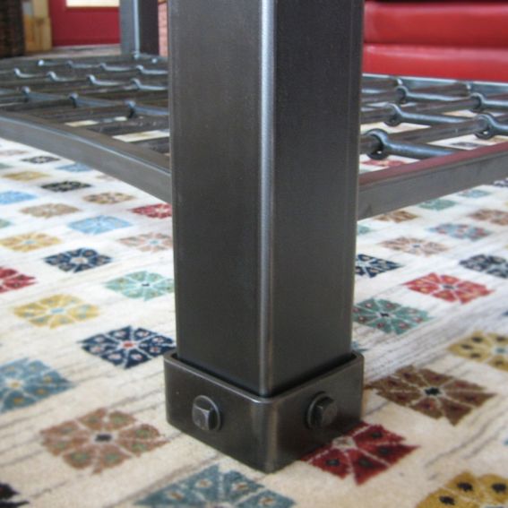 Custom Made Iron & Glass Coffee Table by Desiron Custom Metal