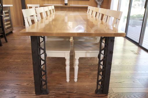 Custom Made Oregon Oak Dining Table - Custom Legs