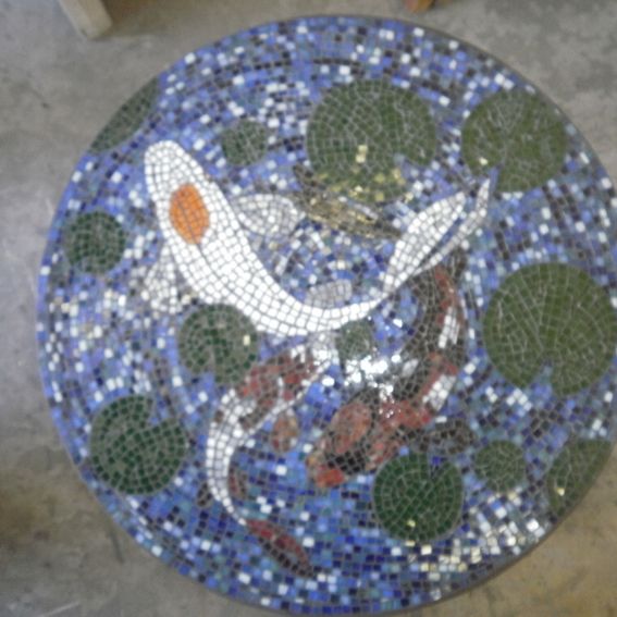 Handmade Custom Mosaic Table Tops by Cranberry Stained Glass Studio