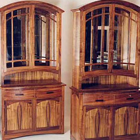 Custom Koa Wood Stemware by William Doub Custom Furniture