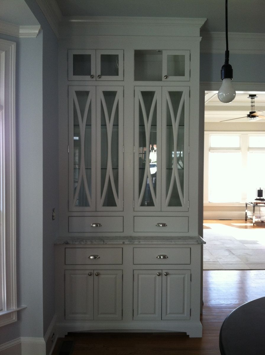 Hand Made China Cabinet With Elliptical Door Mullions By