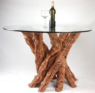 Custom Made Grapevine Dining Table - Calabrese - Made From Retired California Wine Vines. 100% Recycled!