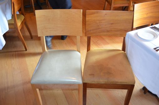 Custom Made Chair Transformation-Refinishing Dining Chairs To Match Decor