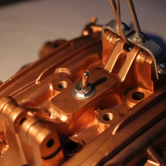 Custom Motorcycle Valve Cover Desk Lamp by Taylor Crittenden