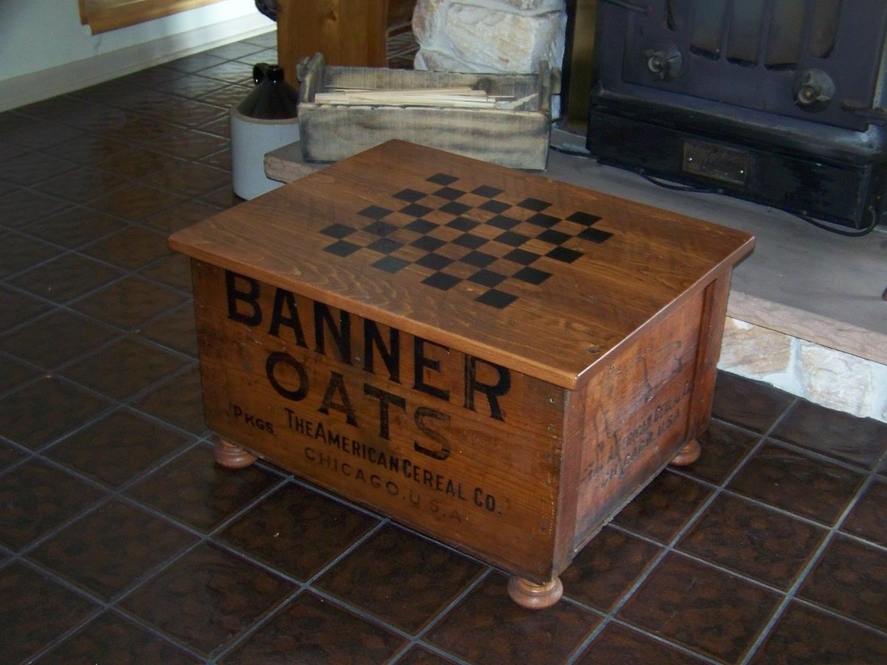 Handmade Distressed Crate Top by Revelle Custom Woodworking