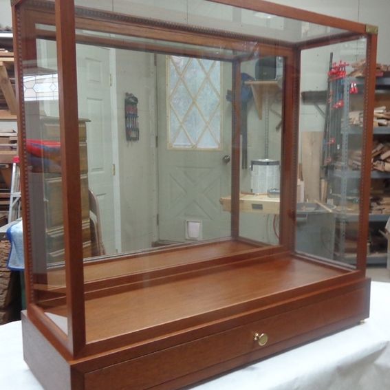 Handmade Custom Glass Display Case For Ship Model by WoodNReflections
