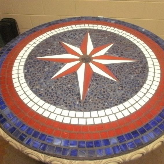 Handmade Custom Mosaic Table Tops by Cranberry Stained Glass Studio