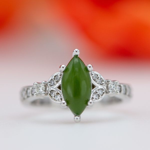 Jade is far easier to scratch than diamond, but is far more difficult to crack or break.