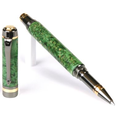 Custom Made Lanier Elite Rollerball Pen - Green Box Elder - Re7w13