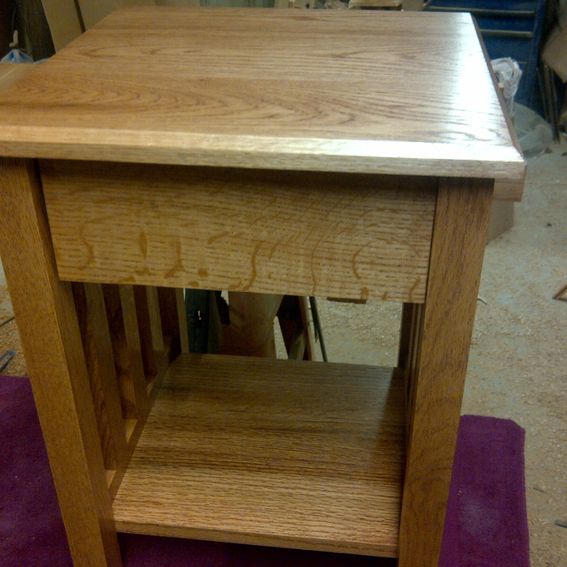 Handmade Mission Style End Table With Dovetailed Drawer by Db Custom