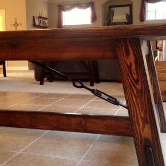 Custom Turnbuckle Table by Rustic Elements Furniture